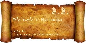 Mészár Marianna névjegykártya